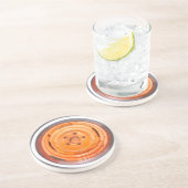 Junk Yard  Wheel, oranje zwart-wit Zandsteen Onderzetter (Zijkant)