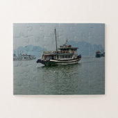 Junkboot in Ha Long-baai, Vietnam Legpuzzel (Horizontaal)