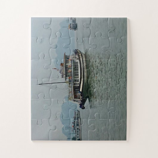 Junkboot in Ha Long-baai, Vietnam Legpuzzel (Verticaal)