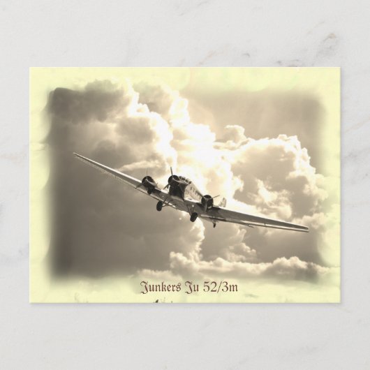 Junkers Ju 52/3 m Briefkaart (Voorkant)