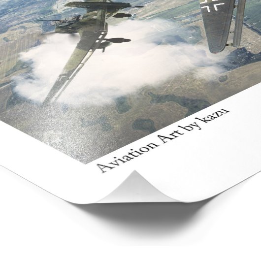 Junkers Ju 87 Foto Afdruk (Hoek)