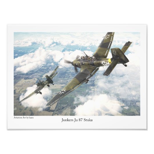 Junkers Ju 87 Foto Afdruk (Voorkant)