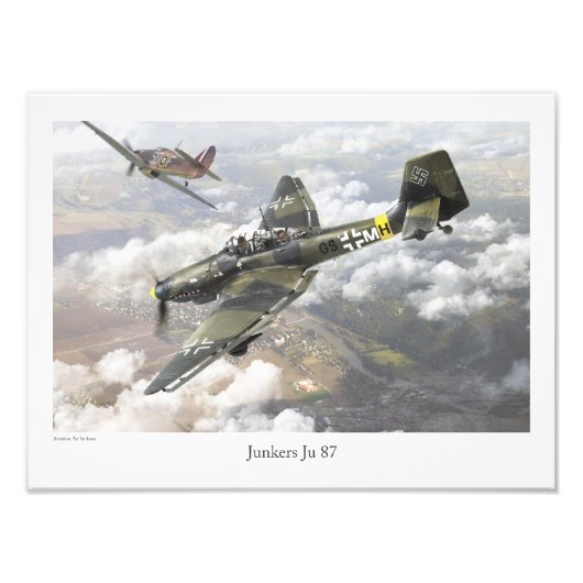 Junkers Ju 87 Foto Afdruk (Voorkant)