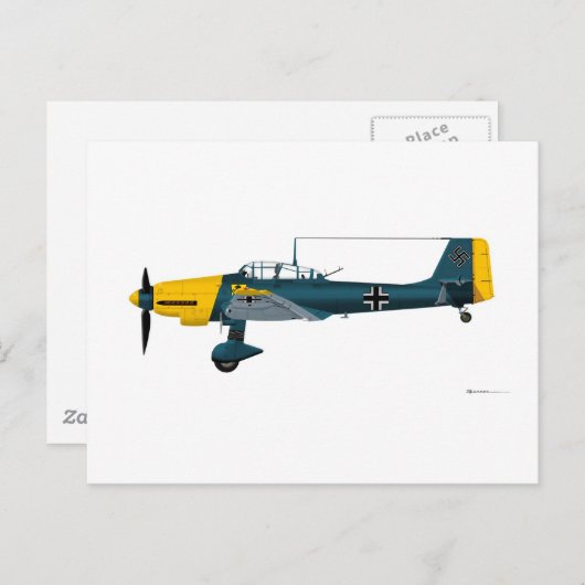 Junkers JU-87 Stuka Briefkaart (Voorkant / Achterkant)