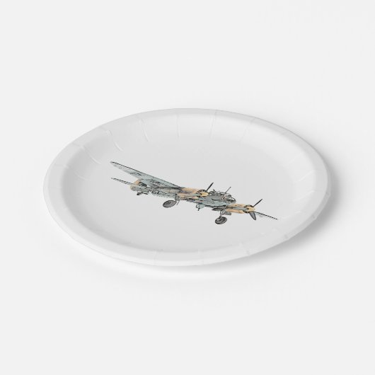 Junkers Ju 88 Bomber Papieren Bordje (Gekanteld)