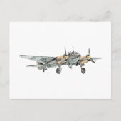  Junkers Ju 88 Bomber Vliegtuig Tekening Briefkaart (Voorkant)