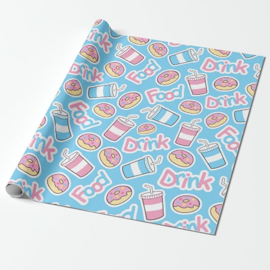 Junkfood Cadeaupapier (Uitgerold)