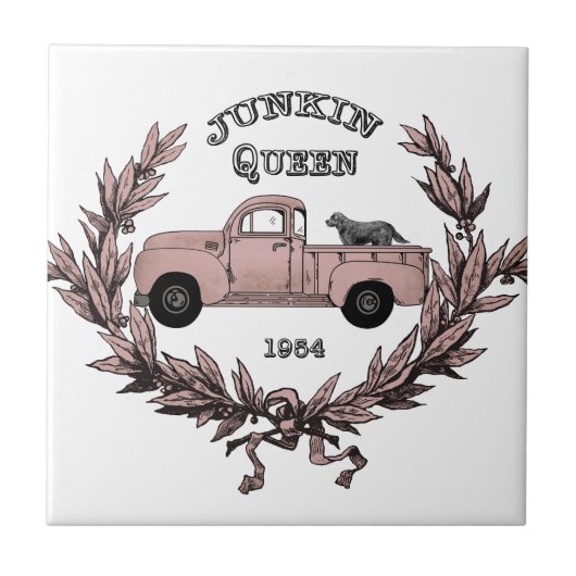  Junkin Queen truck tegel decor Tegeltje (Voorkant)
