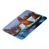 Junks in de aflopende drakenbaai magneet (Linkerzijde)