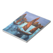 Junks in de aflopende drakenbaai notitieblok (Linkerzijde)