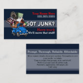 junkverwijdering junk transporteren vuilnis schoon visitekaartje (Voorkant / Achterkant)