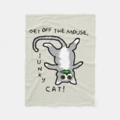 Junky Cat - Ga van de muis af! - Blanket Fleece Deken (Voorkant)