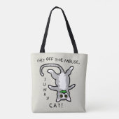 Junky Cat - Ga van de muis af! -Schoudertas Tote Bag (Achterkant)