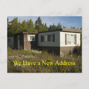 Junky Mobile Home New Address Card. Aankondigingskaart