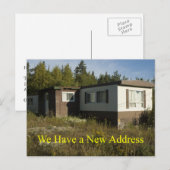 Junky Mobile Home Nieuw Adres Kaart. Aankondigingskaart (Voorkant / Achterkant)