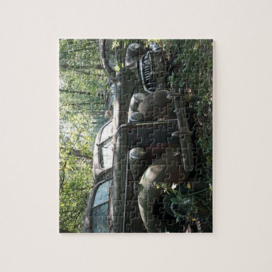 Junkyard-auto's Legpuzzel (Verticaal)