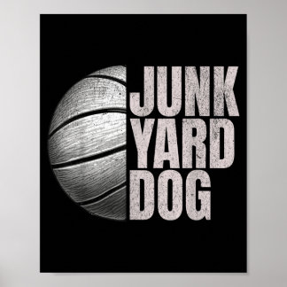 Junkyard Dog Honkbalspeler Honkbalfan Basketbal Poster