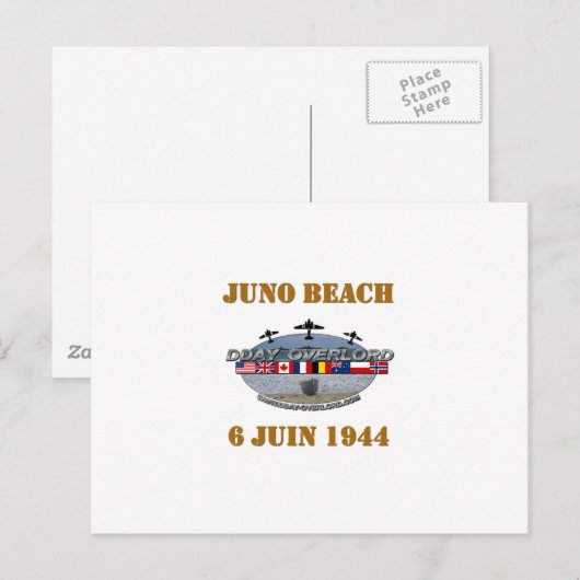 Juno Beach 1944 Briefkaart (Voorkant / Achterkant)
