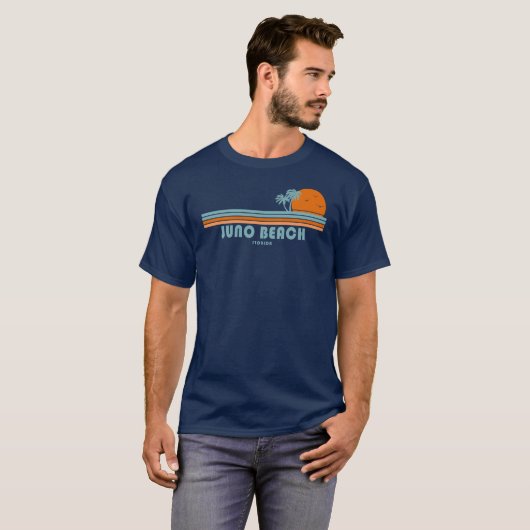 Juno Beach Florida Sun Palm Trees T-shirt (Voorkant volledig)