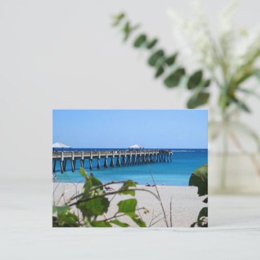 Juno Beach Pier Briefkaart (Staand voorkant)