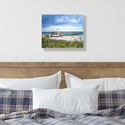 Juno Beach Pier Canvas Afdruk (Insitu (Slaapkamer))