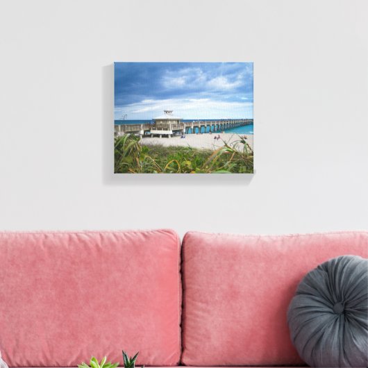 Juno Beach Pier Canvas Afdruk (Insitu (Woonkamer))