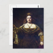 Juno door Rembrandt Harmenszoon van Rijn Briefkaart (Voorkant / Achterkant)