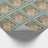 Juno en haar  vogelplukpapier cadeaupapier (Hoek)