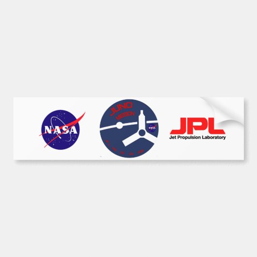 JUNO:  Missie in Jupiter Bumpersticker (Voorkant)