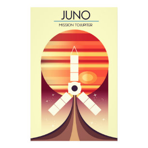 Juno - Missie naar Jupiter Ruimte kunst Foto Afdruk