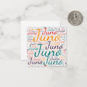 Juno Notitiekaartje (Voorkant / Achterkant in situ)