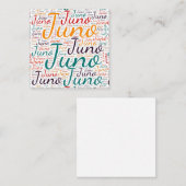 Juno Notitiekaartje (Voorkant / Achterkant)