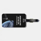 Juno ruimtevaartuig tijdens zijn Earth Flyby Bagagelabel (Achterkant horizontaal)