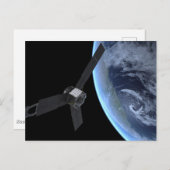Juno ruimtevaartuig tijdens zijn Earth Flyby Briefkaart (Voorkant / Achterkant)
