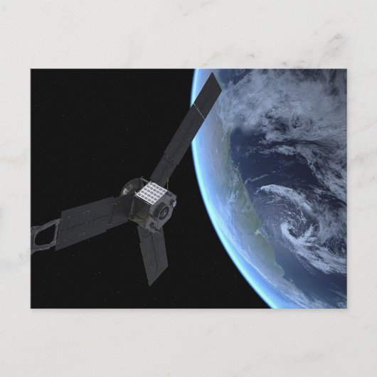 Juno ruimtevaartuig tijdens zijn Earth Flyby Briefkaart (Voorkant)