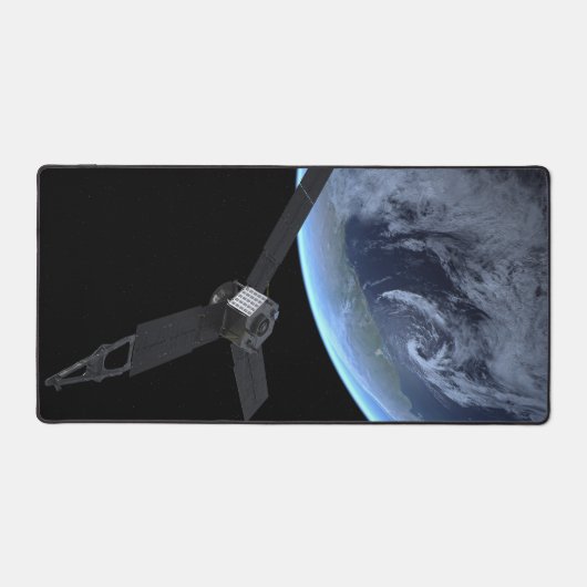 Juno ruimtevaartuig tijdens zijn Earth Flyby Bureaumat (Voorkant)