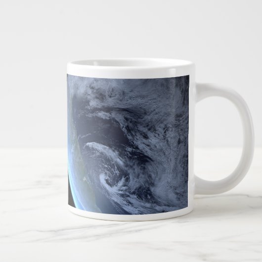 Juno ruimtevaartuig tijdens zijn Earth Flyby Grote Koffiekop (Rechts)