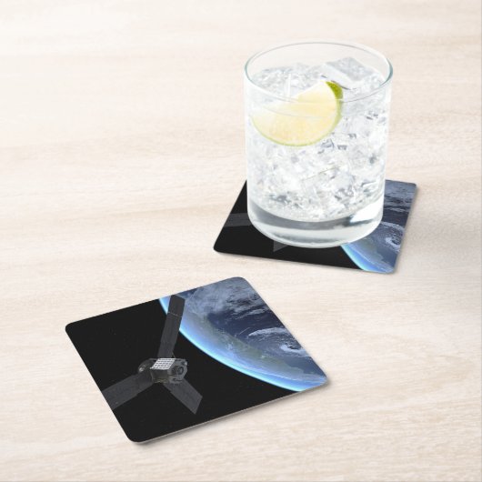 Juno ruimtevaartuig tijdens zijn Earth Flyby Kartonnen Onderzetters (Insitu)