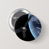 Juno ruimtevaartuig tijdens zijn Earth Flyby Ronde Button 5,7 Cm (Voorkant /achterkant)