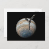 Juno Spacecraft bij Planet Jupiter Briefkaart (Voorkant / Achterkant)
