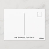 Juno Spacecraft bij Planet Jupiter Briefkaart (Achterkant)