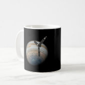 Juno Spacecraft bij Planet Jupiter Koffiemok (Voorkant links)