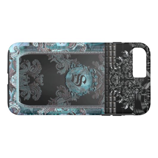 Junobeau Peshfyee Gotisch Uniek Monogram Case-Mate iPhone Case (Achterkant (Horizontaal))
