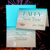Junonia Beach Happy New Year Holiday Kaart