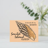 Junonia shell Sanibel Island humor briefkaart (Staand voorkant)
