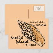 Junonia shell Sanibel Island humor briefkaart (Voorkant / Achterkant)