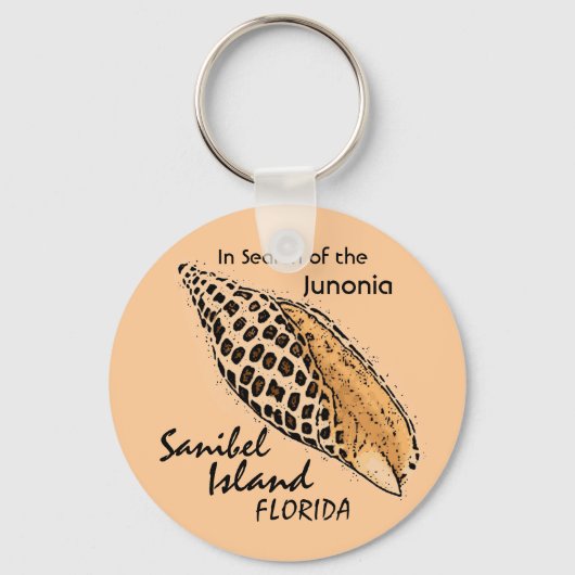 Junonia shell Sanibel Island humor sleutelhanger (Voorkant)