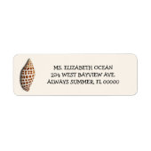 Junonia Zeeschelp Crème Aangepast Retouradres Etiket (Voorkant)