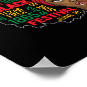 Junteenth Afro Lady Poster (Hoek)