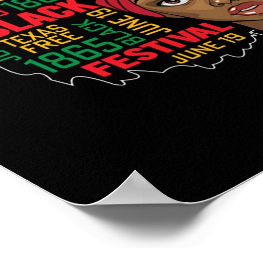 Junteenth Afro Lady Poster (Hoek)